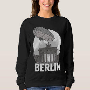 Brandenburger Tor Berlin Germany Silhouette Outlin Sweatshirt