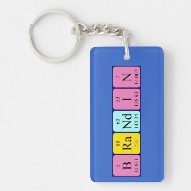 Brandin periodic table name keyring (Front)