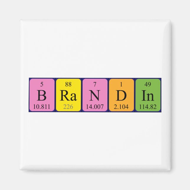 Brandin periodic table name magnet (Front)
