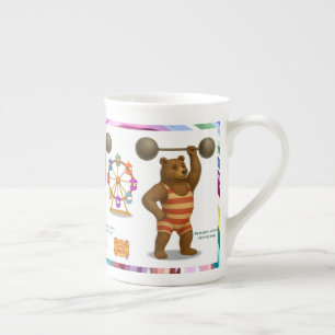 Brandon, circus strong-bear bone china mug