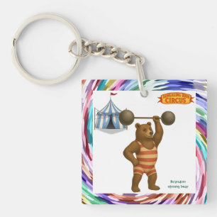 Brandon, circus strong bear keychain