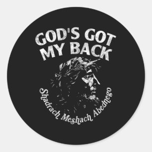 Brandon Gods Got My Back Lake Classic Round Sticker