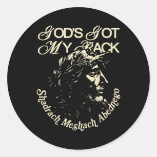 Brandon Gods Got My Back Lake Praise Jesus Merch  Classic Round Sticker