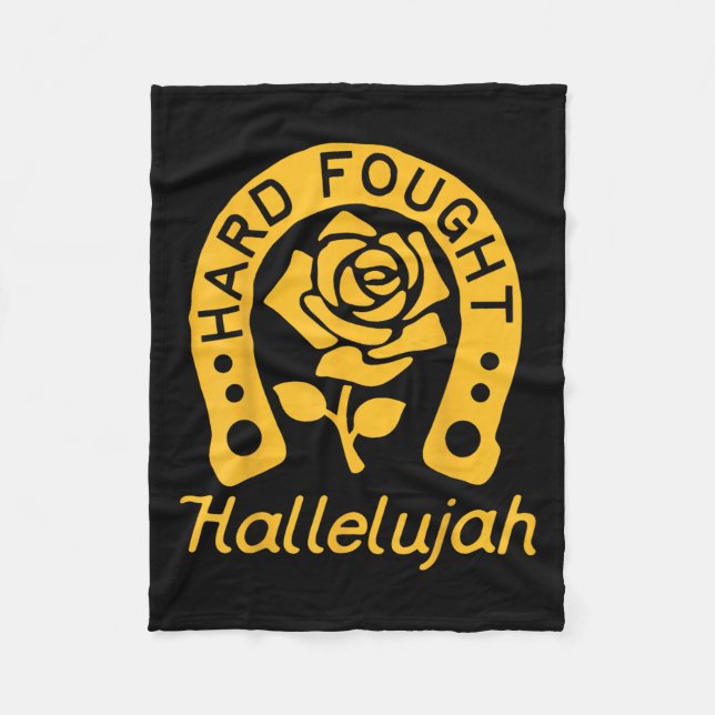 Brandon Hard Fought Hallelujah Praise Jesus Lake M Fleece Blanket (Front)