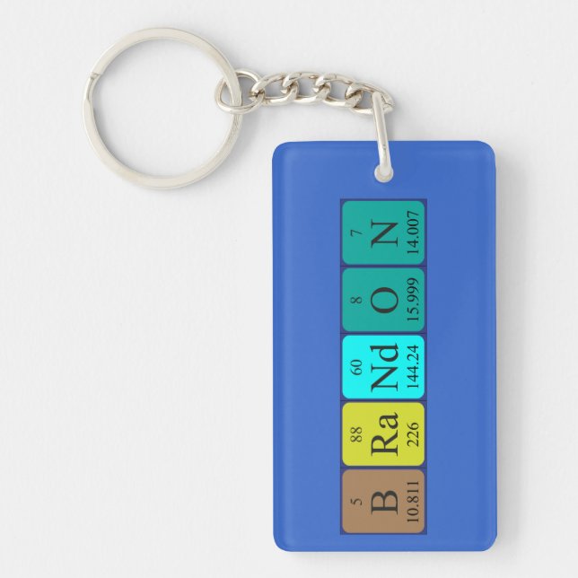 Brandon periodic table name keyring (Front)