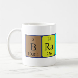 Brandon periodic table name mug