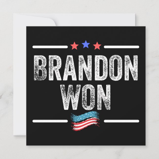 brandon won, brandon won funny, brandon won americ save the date (Front)