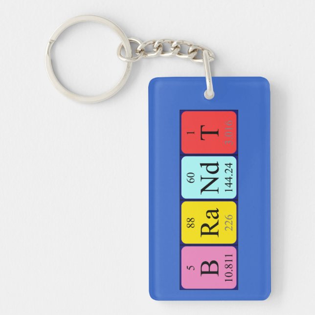 Brandt periodic table name keyring (Front)