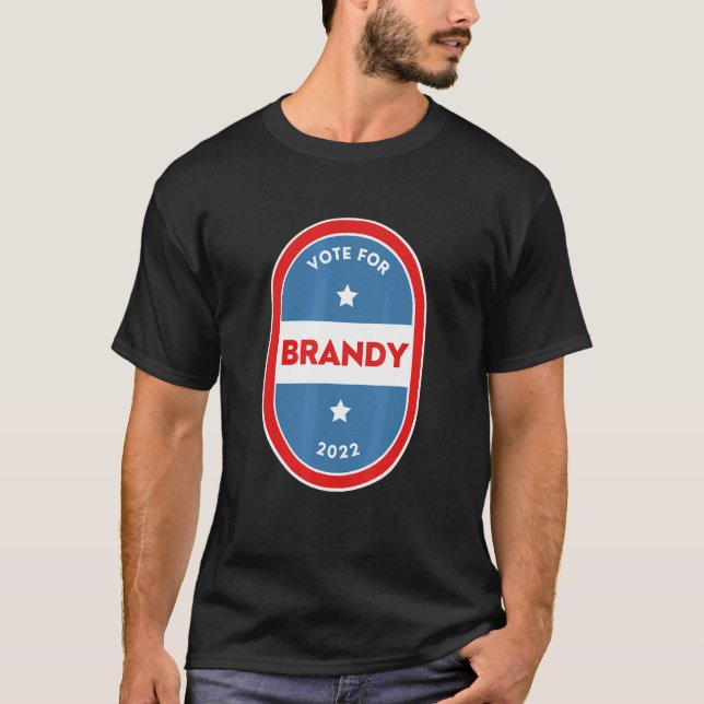 Brandy  Bartender Political Election Parody 2022 T-Shirt (Front)