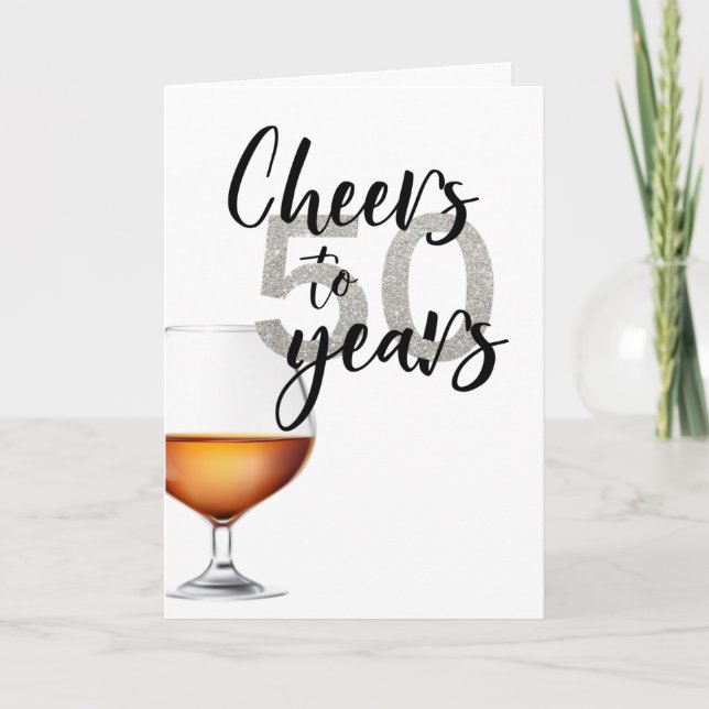 Brandy carte d'argent pour 50 ans (Devant)