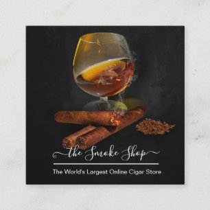 Brandy / Cigars Store Square Business Card