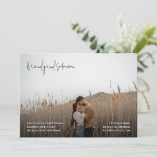 Brandy Simple Photo Modern Wedding Invitation