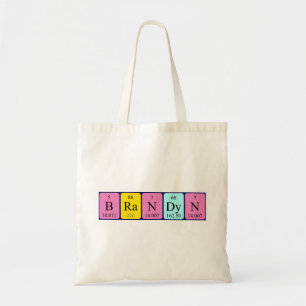 Brandyn periodic table name tote bag