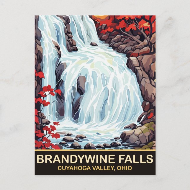 Brandywine Falls, Cuyahoga Valley, Ohio Postcard (Front)