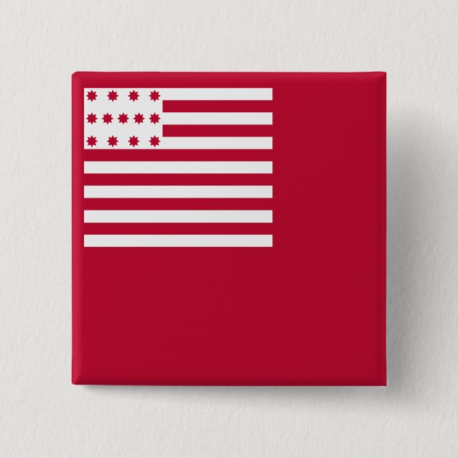 Brandywine flag 2 inch square button (Front)