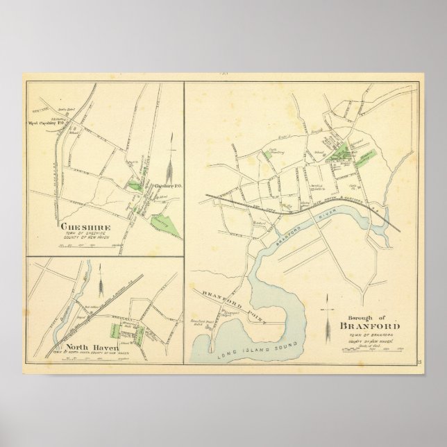 Branford, Cheshire, N Haven Poster (Front)