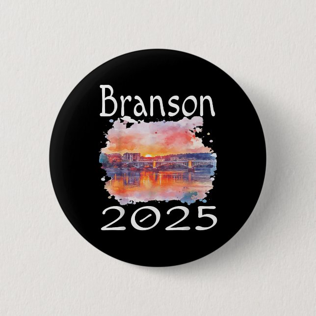 Branson 2025 Matching Family Vacation Group Getawa 2 Inch Round Button (Front)