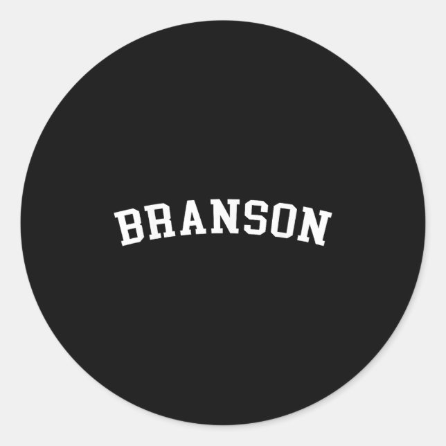 Branson  classic round sticker (Front)