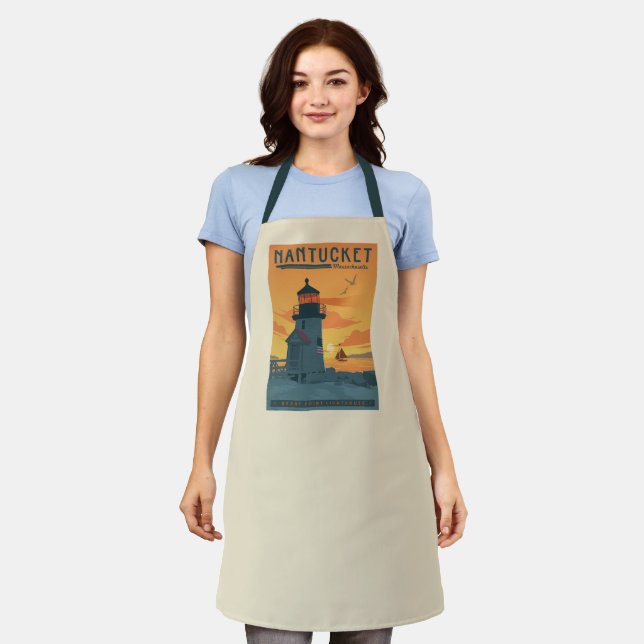 Brant Point Lighthouse | Nantucket MA Apron (Worn)