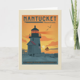 Brant Point Lighthouse Nantucket MA Card