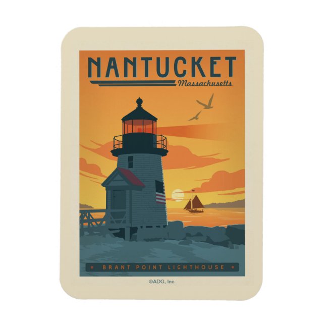 Brant Point Lighthouse | Nantucket MA Magnet (Vertical)