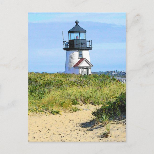 Brant Point Lighthouse - VINTAGE LOOK Postcard (Front)