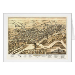 Brantford, DESSUS, carte panoramique du Canada -