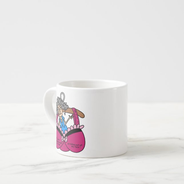 Bras and Wrinkles Humour Espresso Cup (Front Left)
