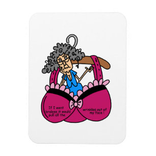 Bras and Wrinkles Humour Magnet