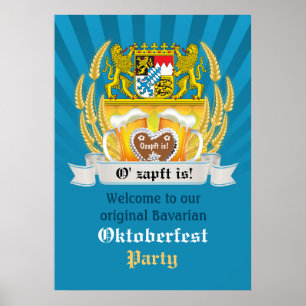 Bras bavarois et affiche de la fête de la bière Ok