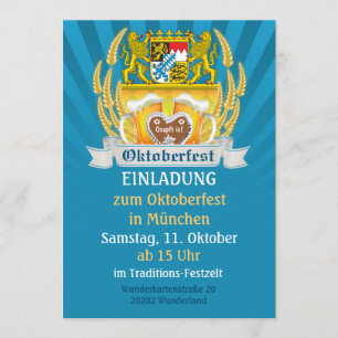 Bras bavarois et invitation à la fête de la bière