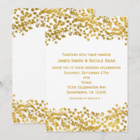 Bras de bébé en or blanc invitations élégantes