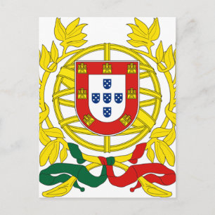 Brasão de Armas (Coat of Arms) de Portugal Postcard