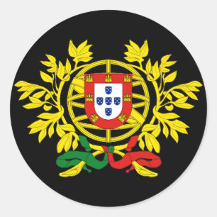 Brasão de armas de Portugal soccer futebol Classic Round Sticker