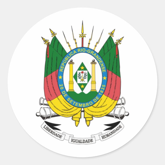 Brasão Rio Grande do Sul Classic Round Sticker (Front)