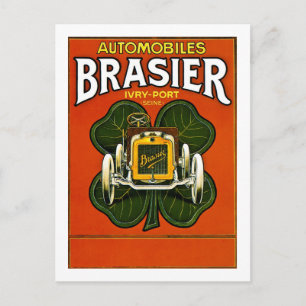 Brasier Automobiles Vintage French Advertisement Postcard