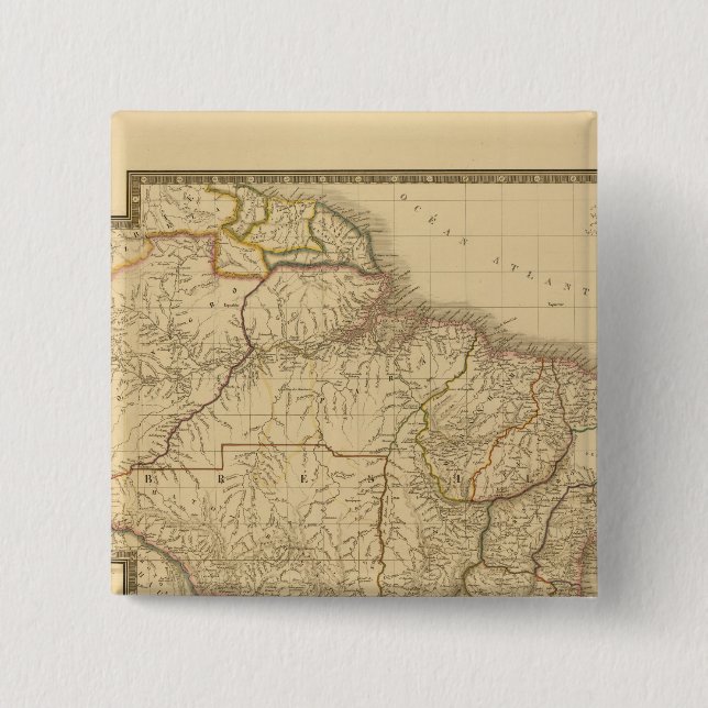 Brasil 2 Inch Square Button (Front)