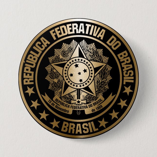 Brasil                                             3 inch round button (Front)