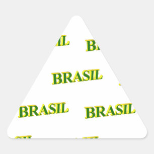 Brasil 3D Triangle Sticker