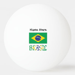 Brasil Bandera Brasil Personalized Name Ping Pong Ball