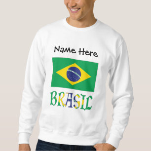 Brasil Bandera Brasil Personalized Name Sweatshirt