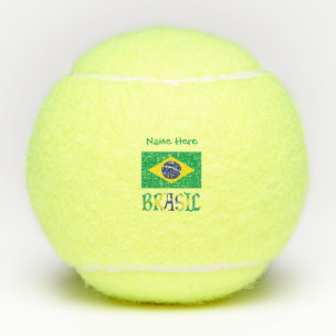 Brasil Bandera do Brasil Green Personalized Tennis Balls