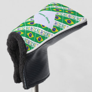 Brasil Bandiera Brasil Tiled Personalized Name Golf Head Cover