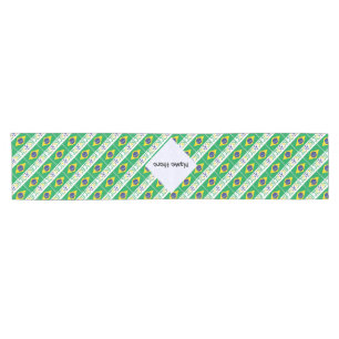 Brasil Bandiera Brasil Tiled Personalized Name Short Table Runner
