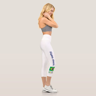 Brasil Bandiera do Brasil Personalized  Capri Leggings