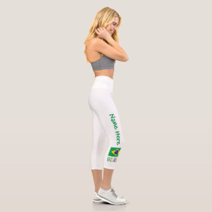 Brasil Bandiera do Brasil Personalized Capri Leggings