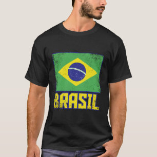 Brasil Brazil Flag Vintage Retro Country Brazilian T-Shirt