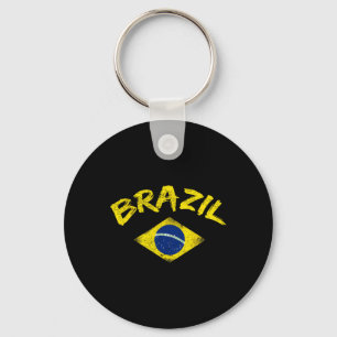 Brasil Brazilian National Flag Soccer Jersey Footl Keychain