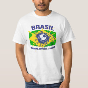 Brasil Carnaval, Futebol e Samba sports t-shirt