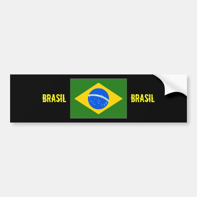 Brasil Centre flag bumper sticker (Front)